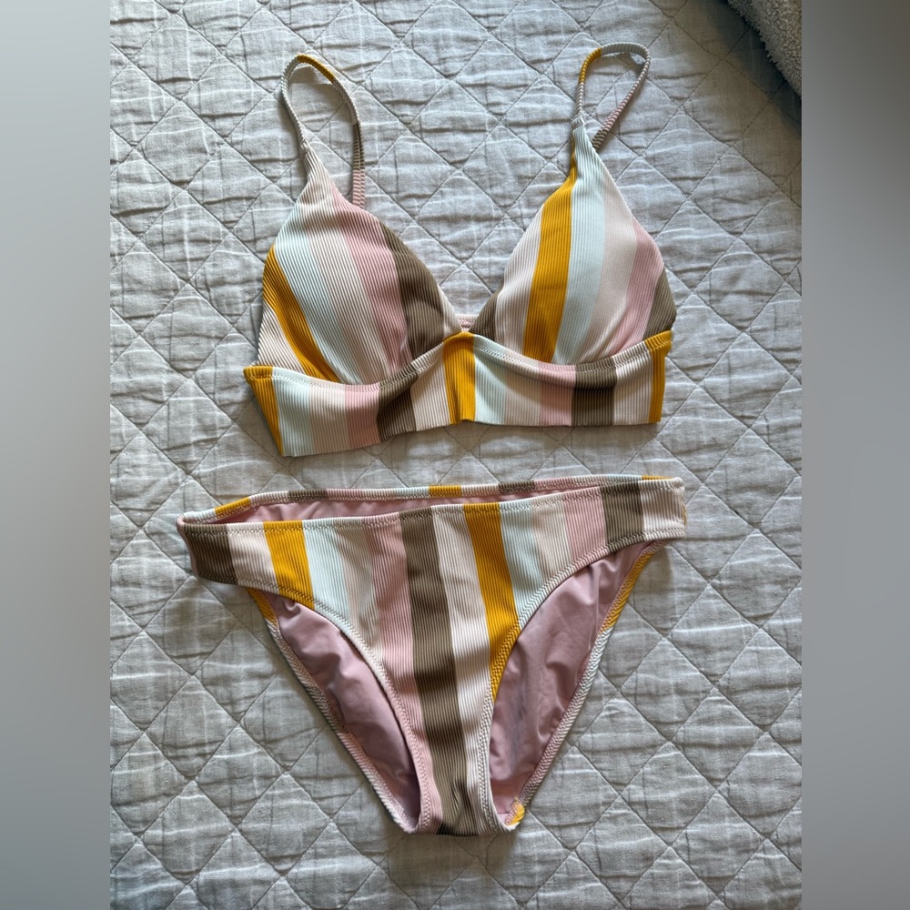 Aerie Longline Triangle Bikini Set - size medium